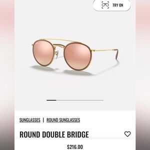 Ray-Ban Round Double Bridge Polished Gold